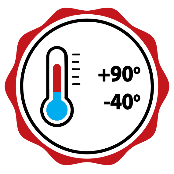 CAN BE USED BETWEEN-40 °C / +90 °C CAN BE USED BETWEEN-40 °C / +90 °C